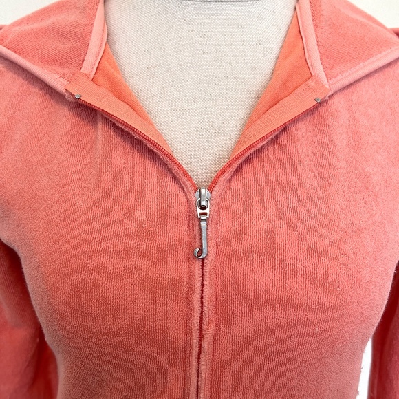 Retro Juicy Couture Terry Hoodie - Tangerine - Size Medium - Picture 5 of 11